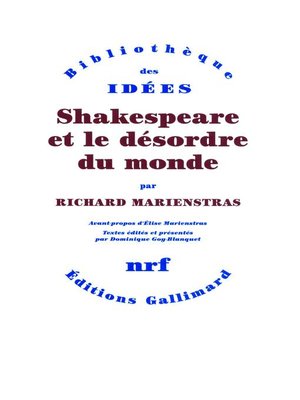 cover image of Shakespeare et le désordre du monde